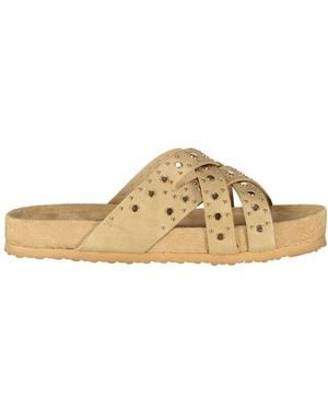 Laura Biagiotti Beige Polyurethane S Sandal - Metallic