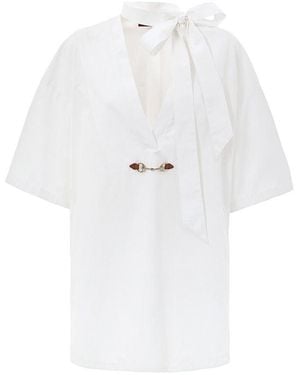 Gucci White Cotton Shirt