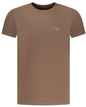 Aeronautica Militare Cotton T-Shirt - Brown