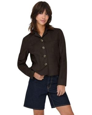 Jacqueline De Yong Polyester Full-Length Jacket - Black