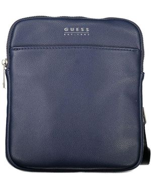 Guess Sleek Shoulder Bag With Ample Storage - Blue
