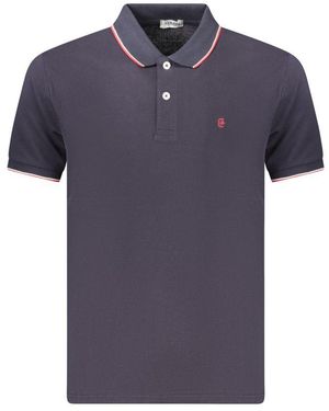 COVERI MOVING Blue Cotton Men's Polo