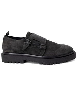 Antony Morato Black Leather Flat Boots