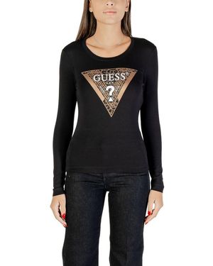 Guess Black Cotton Long Sleeve T