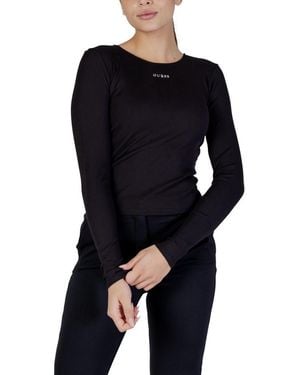 Guess Modal Long Sleeve T-Shirt - Black
