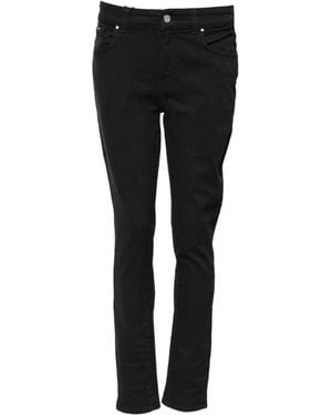 Dolce & Gabbana Black Cotton Skinny Mid Waist Denim Jeans