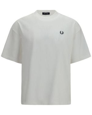 Fred Perry White Cotton Sportswear - Grey
