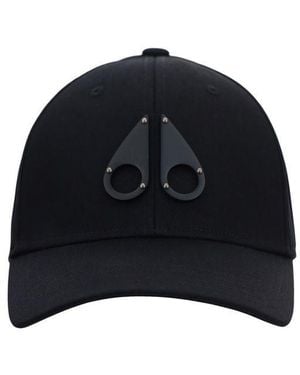Moose Knuckles Black Cotton Cap (baseball Hat) - Blue