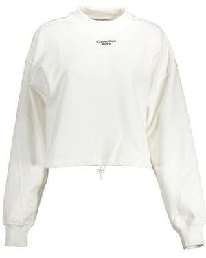Calvin Klein White Cotton Jumper