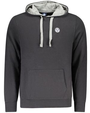North Sails Black Cotton Men Sweatshirt - Grey