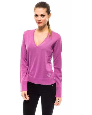 Montana Blu Multicolor Wool Sweater - Purple