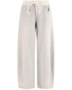 R13 Grey Cotton Casual Trousers