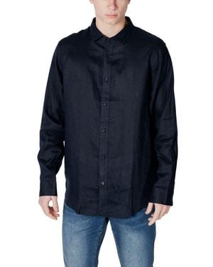 ARMANI EXCHANGE Blue Linen Shirt