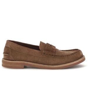Pedro Garcia Brown Suede Leather Slip