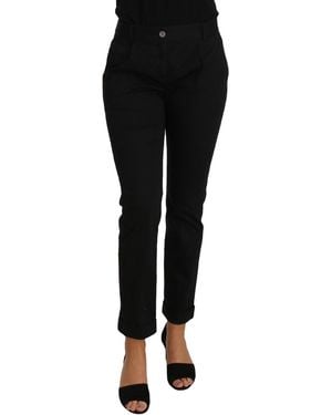Dolce & Gabbana Dress Cropped Straight Straight Trousers - Black