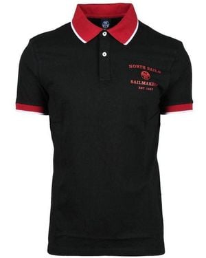 North Sails Black Cotton Polo Shirt