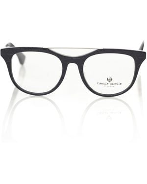 Frankie Morello Geometric Pattern Night Eyeglasses - Blue