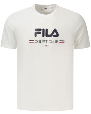 Fila White Cotton Mens T