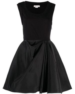 McQueen Gathered Mini Dress - Black