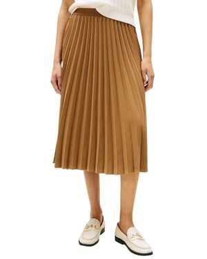 Tommy Hilfiger Brown Recycled Polyester Midi Skirt