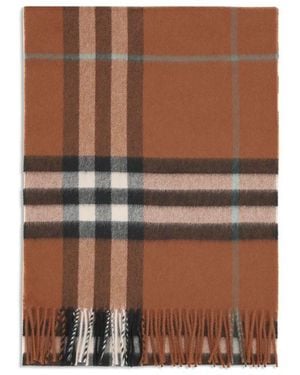 Burberry Check Cashmere Scarf - Brown