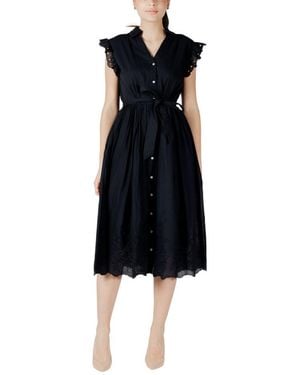 VILA CLOTHES Cotton Midi - Black