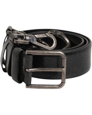 ✨️未使用級✨️ DOLCE&GABBANA メンズ ベルト ブラック レザー ロゴ Men's belts: leather belts, with logos | Dolce&Gabbana®
