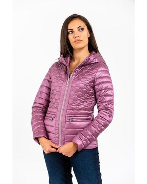 Gas Pink Polyester Parka - Purple