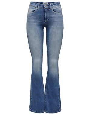 ONLY Blue Cotton Flared Jeans