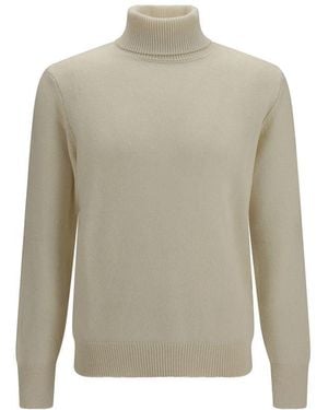 Aragona Cashmere White Cashmere Jumper - Grey