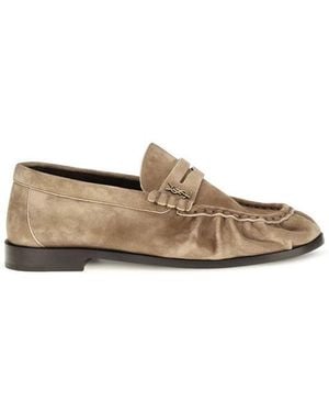 Saint Laurent Beige Calf Leather Bos Taurus Slip - Natural