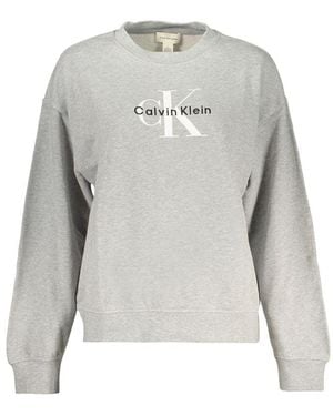 Calvin Klein Grey Cotton 's Sweatshirt
