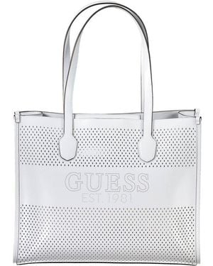 Guess White Polyethylene Handbag