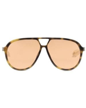 McQueen Brown Acetate Sunglasses - Natural