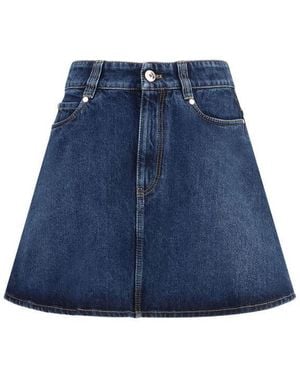 Brunello Cucinelli Short Denim Skirt - Blue