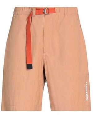 KENZO Cotton Bermuda Shorts - Natural