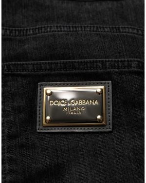 Dolce & Gabbana Cotton Relaxed Wide Leg Denim Jeans Clothing - Black