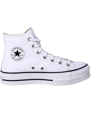 Converse White Polyethylene Platform Trainers