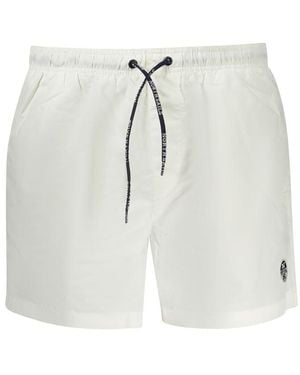 North Sails White Polyester Men's Swim Boxer - Grey