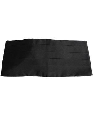 Dolce & Gabbana Black 100% Silk Wide Belt Waist Cummerbund