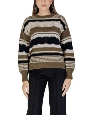 Ichi Green Recycled Polyester Sweater - Black