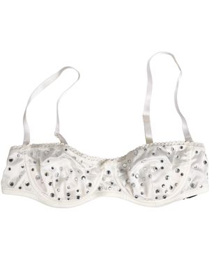 Dolce & Gabbana White Rhinestone Semi
