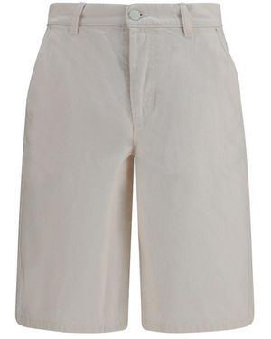 Ami Paris Cotton Bermuda Shorts - Gray