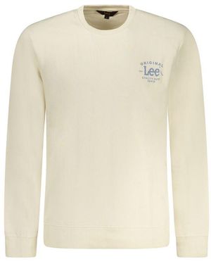 Lee Jeans Beige Cotton Men Sweatshirt - White