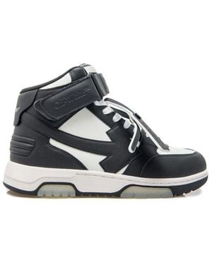 Off-White c/o Virgil Abloh Off- Ivory Out Of Office Mid Top Trainers - Blue