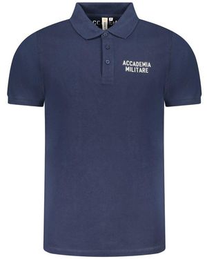 Accademia Militare Blu Cotton Men Polo - Blue