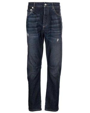 Brunello Cucinelli Black Cotton Straight - Blue