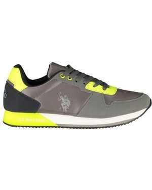 U.S. POLO ASSN. Grey Polyester Trainer - Multicolour