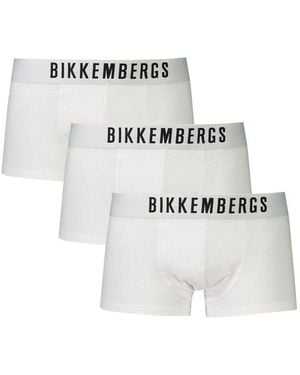 Bikkembergs White Polyester Men Boxer