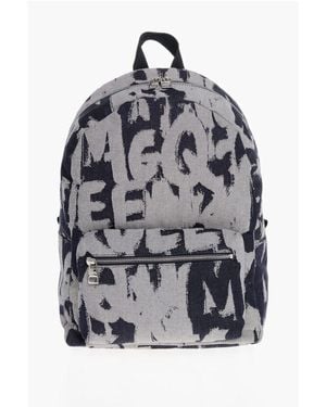 McQueen Blue Fibre Backpack - Grey